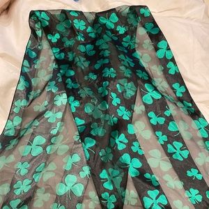 Shamrock Scarf St. Patrick’s Day Womens 62” X 13”